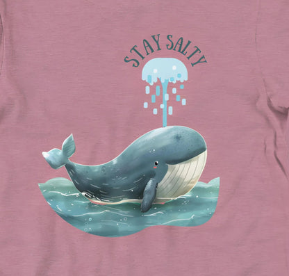 Stay Salty Whale T-Shirt | Baby Toddler Adult - Aphantastic Designs