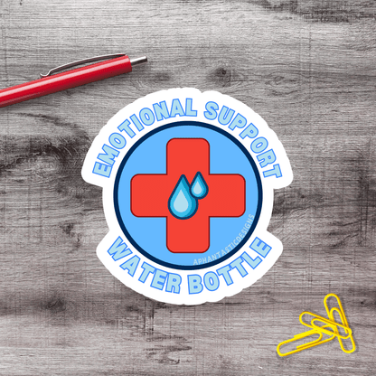 Stayed Hydrated Emotional Support Water Bottle Vinyl Sticker - Aphantastic Designs