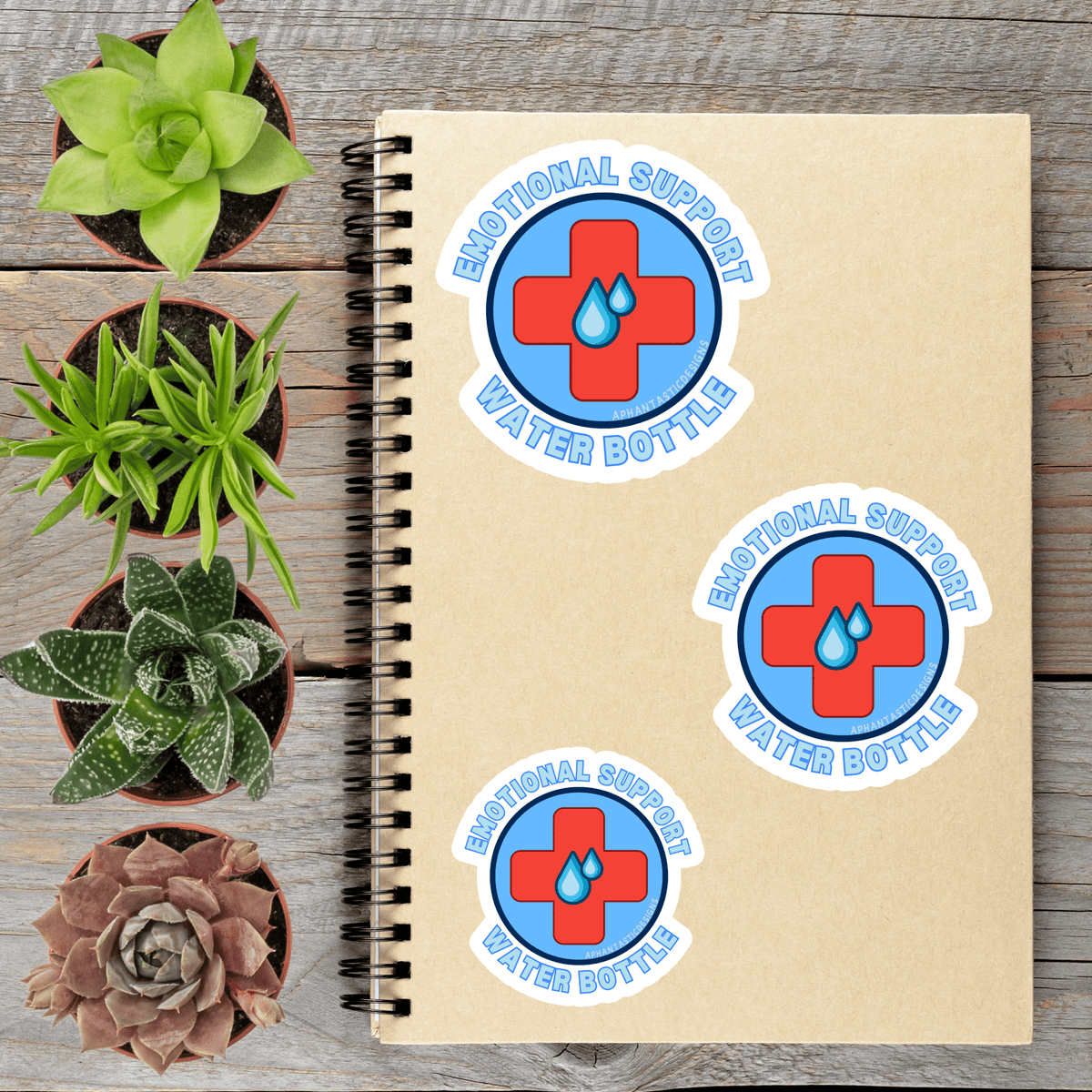 Stayed Hydrated Emotional Support Water Bottle Vinyl Sticker - Aphantastic Designs