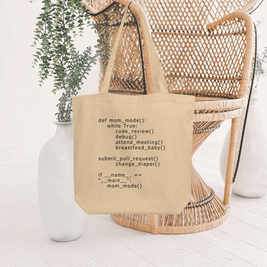 STEM Mom Code Organic Cotton Tote Bag