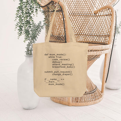 STEM Mom Code Mothers Day Organic Cotton Tote Bag - Aphantastic Designs
