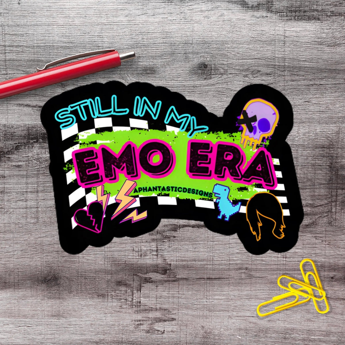 Still In My Emo Era Y2K Vinyl Sticker - Aphantastic Designs