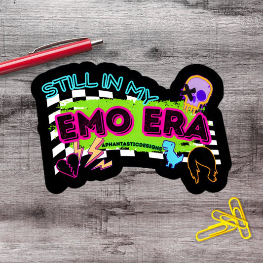 Still In My Emo Era Y2K Vinyl Sticker - Aphantastic Designs