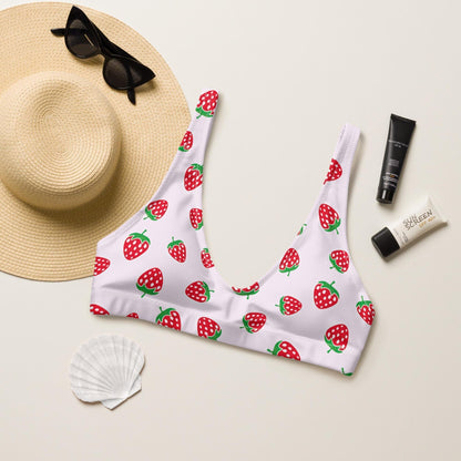 Strawberry Swimsuit Bikini Top - Sport/String - Aphantastic Designs