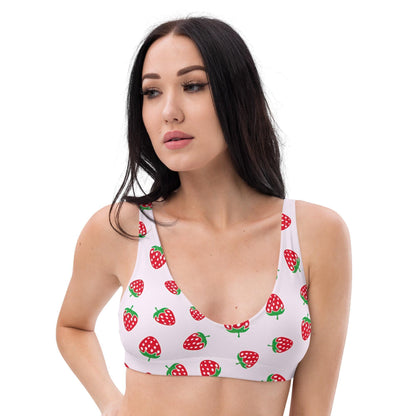 Strawberry Swimsuit Bikini Top - Sport/String - Aphantastic Designs
