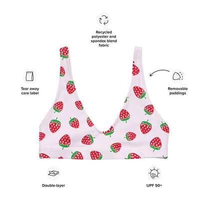 Strawberry Swimsuit Bikini Top - Sport/String - Aphantastic Designs