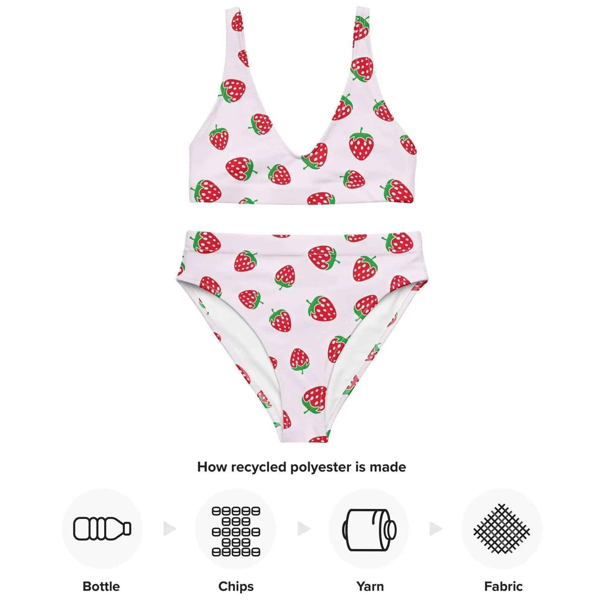 Strawberry Swimsuit High Waisted or String Bikini Set