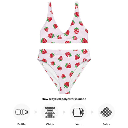 Strawberry Swimsuit High Waisted or String Bikini Set