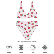 Strawberry Swimsuit High Waisted or String Bikini Set