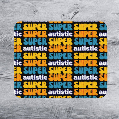 Super Autistic Mousepad Autism Art Desk Mat | 4 SIZES - Aphantastic Designs