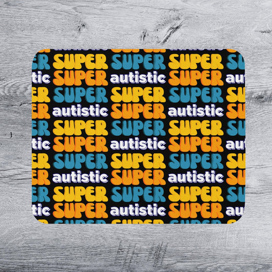 Super Autistic Mousepad Autism Art Desk Mat | 4 SIZES - Aphantastic Designs