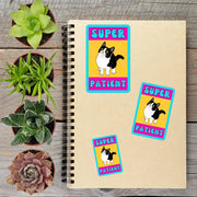 Super Patient Cat Chronic Illness Disabled Ehlers Danlos Vinyl Sticker - Aphantastic Designs