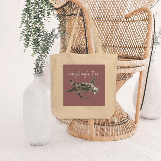 Tabby Cat Organic Cotton Tote Bag