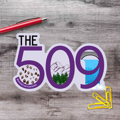 The 509 Spokane Lilac City Washington Vinyl Sticker