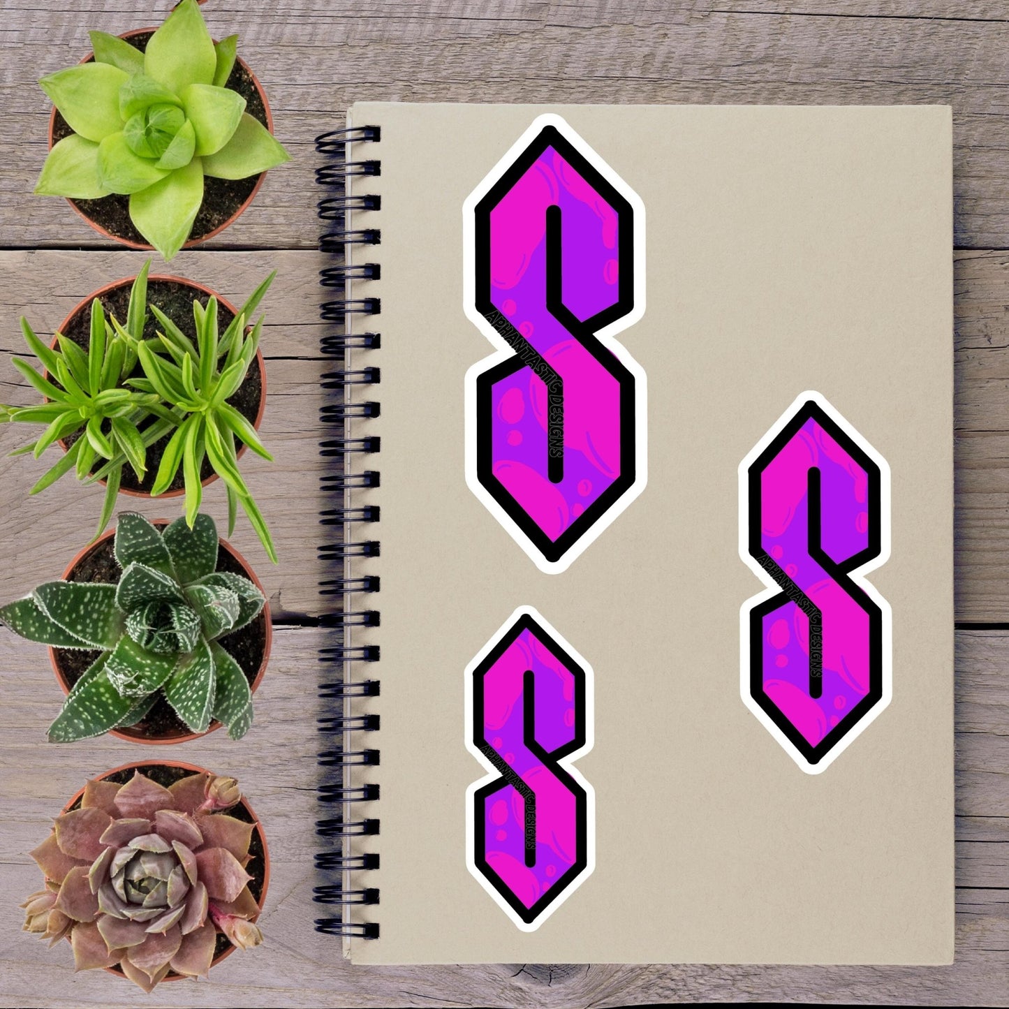 Vintage 90s S Pink Lava Y2K Middle School S Vinyl Sticker - Aphantastic Designs