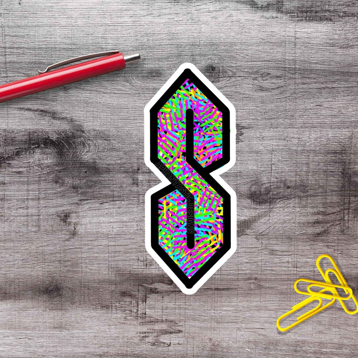 Vintage 90s Y2K S Vinyl Sticker