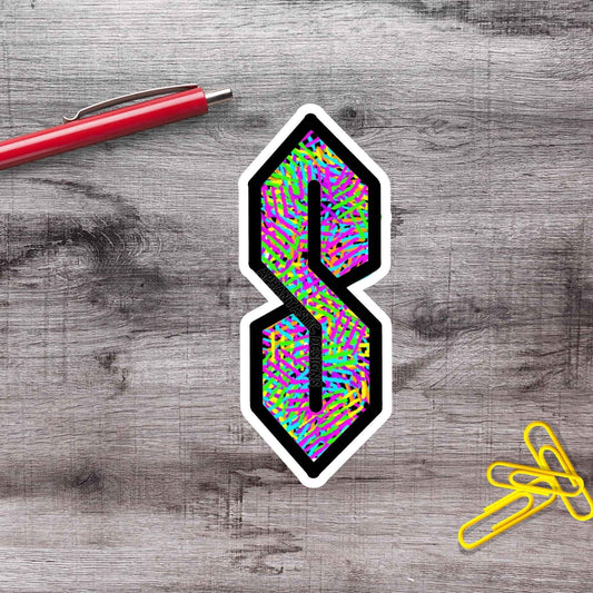 Vintage 90s Y2K S Vinyl Sticker