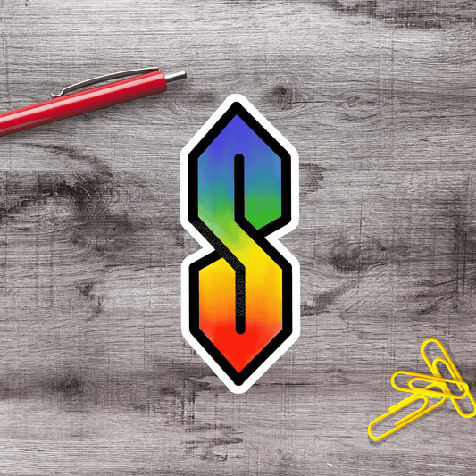 Vintage Rainbow 90s S Y2K Middle School S Vinyl Sticker - Aphantastic Designs