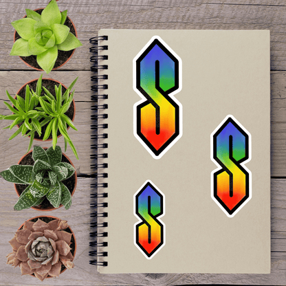 Vintage Rainbow 90s S Y2K Middle School S Vinyl Sticker - Aphantastic Designs