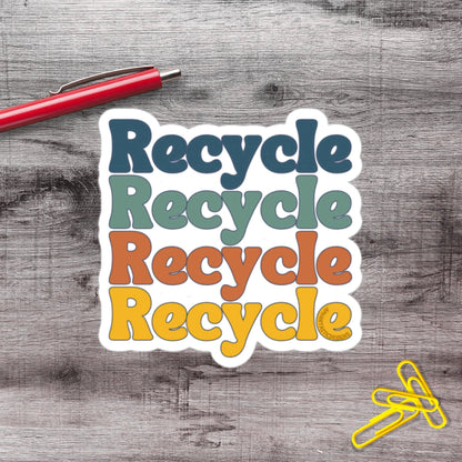 Vintage Style Recycle Vinyl Sticker - Aphantastic Designs