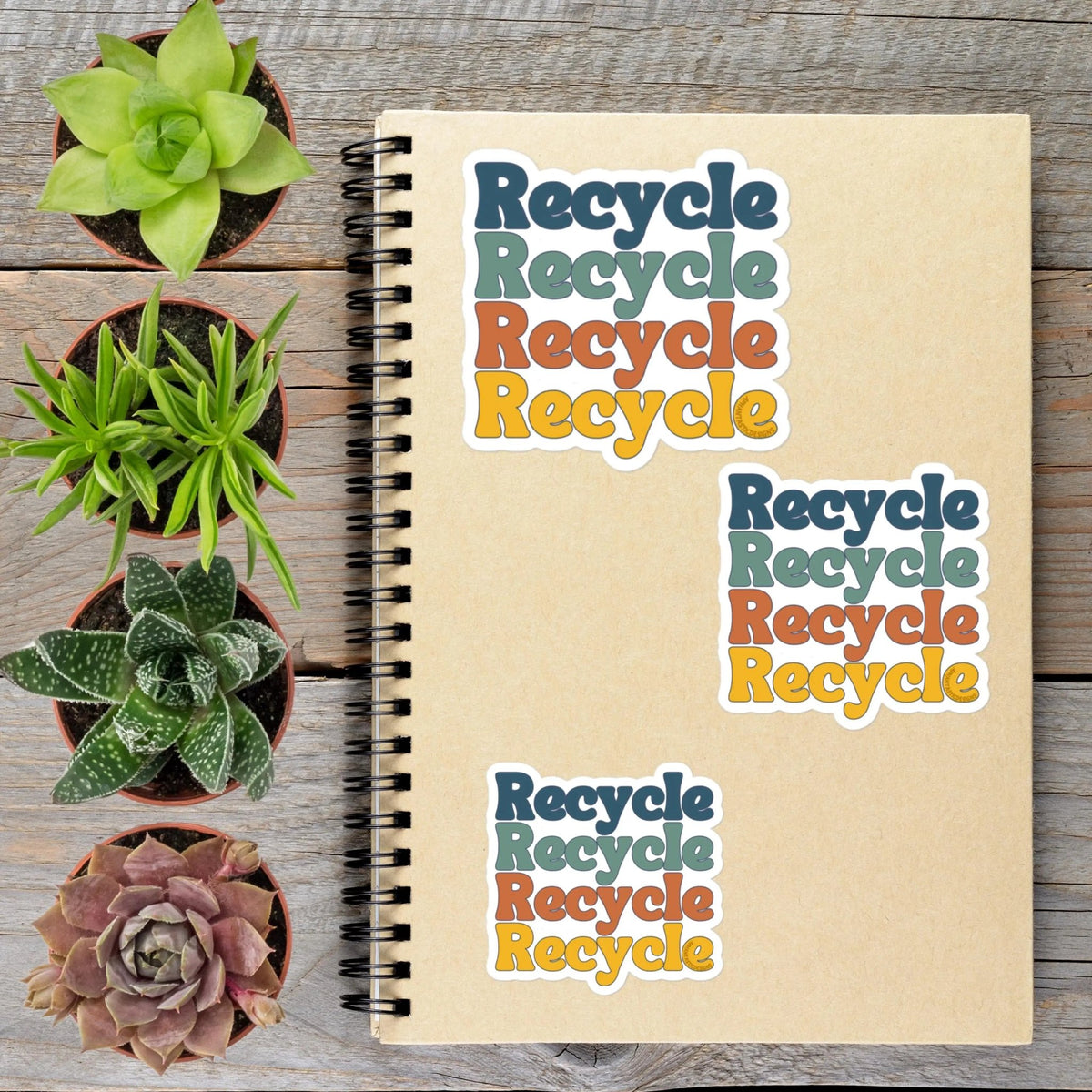 Vintage Style Recycle Vinyl Sticker - Aphantastic Designs
