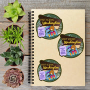 Visit Scenic Washington Vinyl Sticker - Aphantastic Designs
