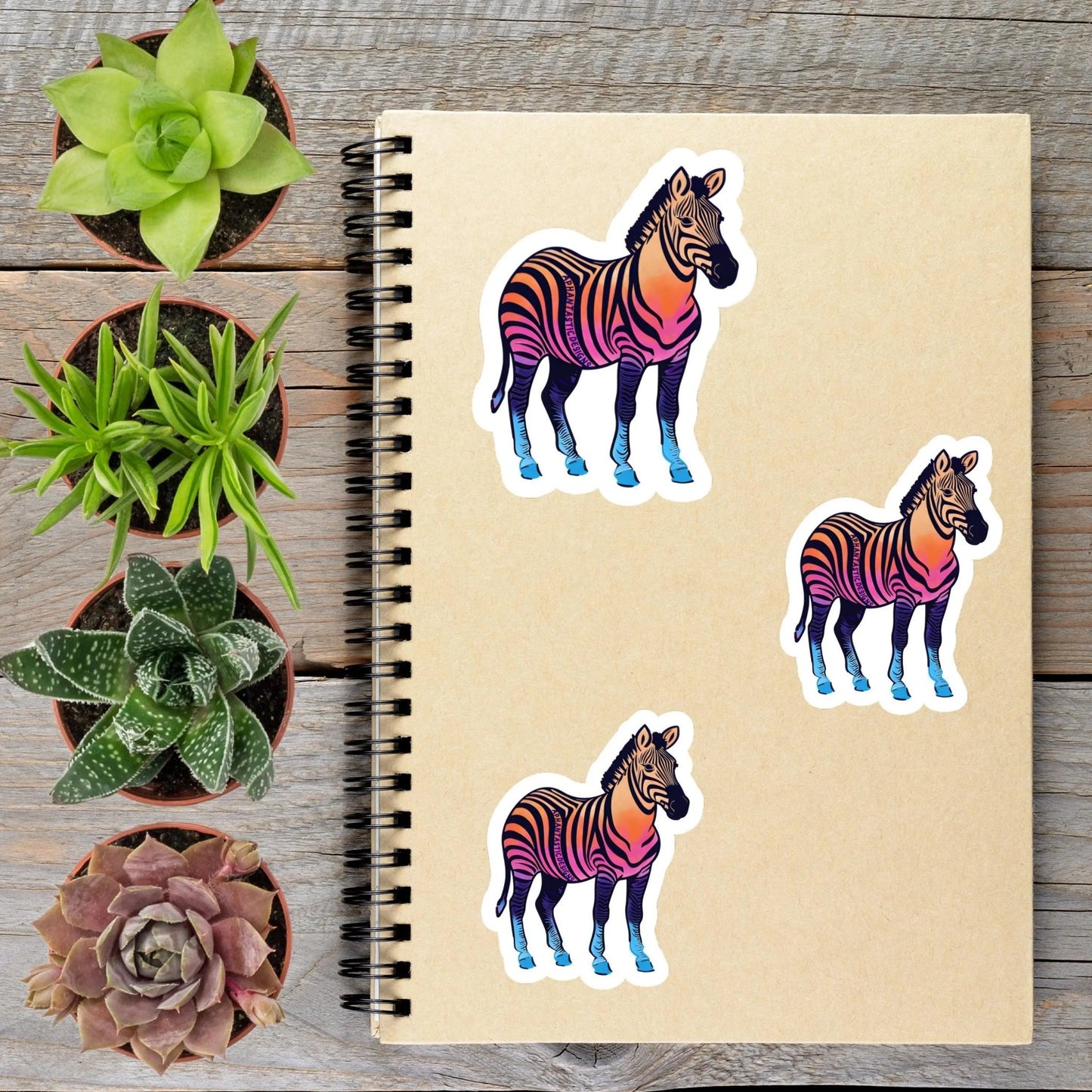 2-6 Inch Watercolor Zebra Ehlers Danlos Chronic Illness Disability Vinyl Sticker Aphantastic Designs