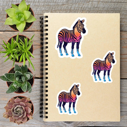 2-6 Inch Watercolor Zebra Ehlers Danlos Chronic Illness Disability Vinyl Sticker Aphantastic Designs