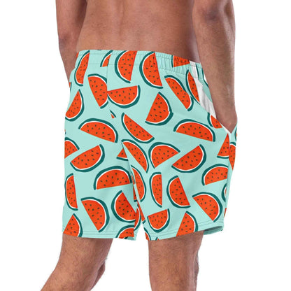 Watermelon Swim Trunks with Pockets