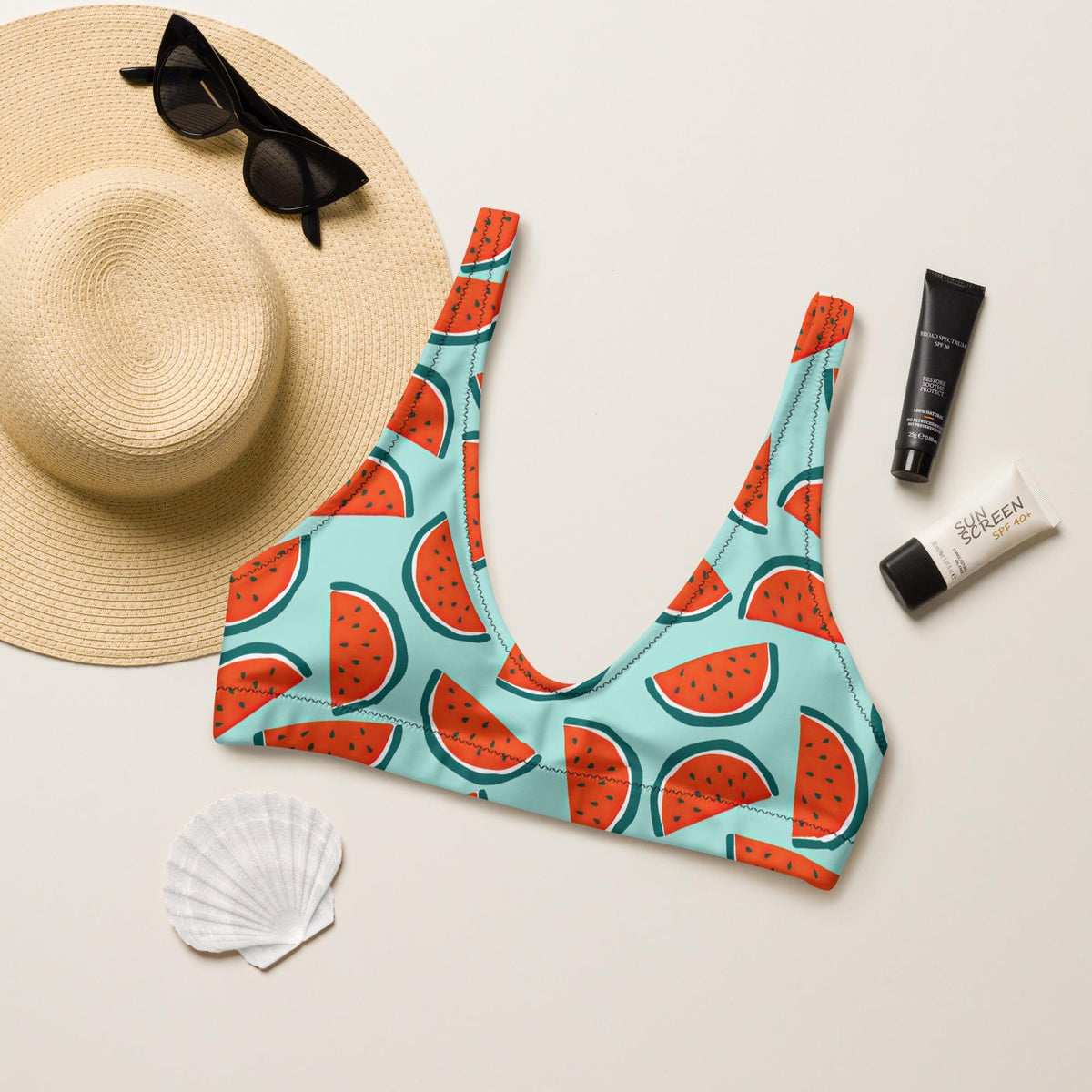 Watermelon Swimsuit Bikini Top - Sport/String - Aphantastic Designs
