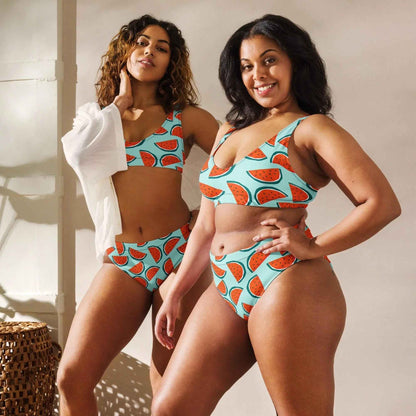 Watermelon Swimsuit High Waisted or String Bikini Set