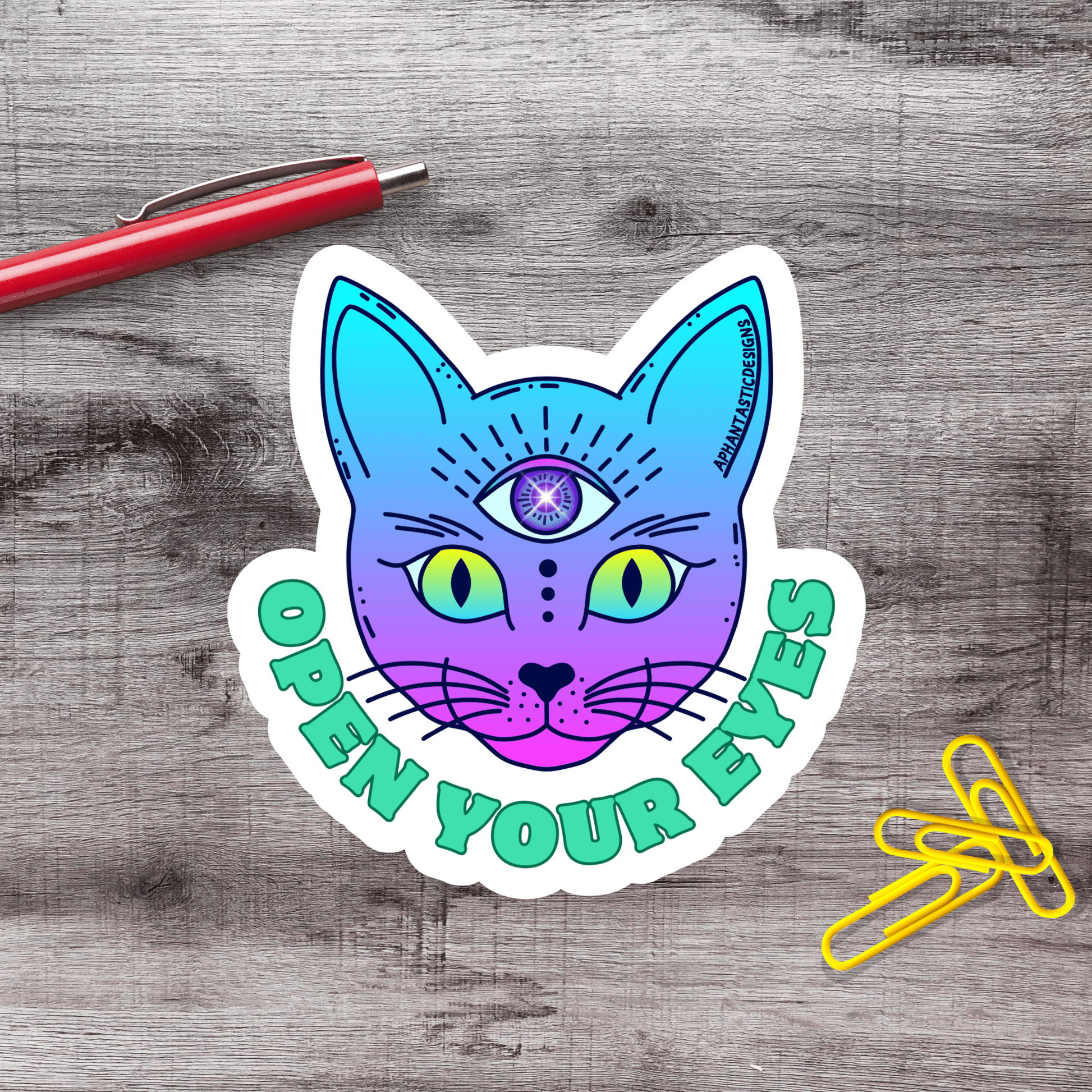 Woke Open Your Eyes Fantasy Anti Trump Political Protest Vinyl Sticker | LIMITED RUN - Aphantastic Designs