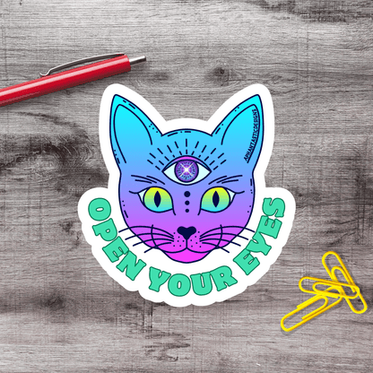Woke Open Your Eyes Fantasy Anti Trump Political Protest Vinyl Sticker | LIMITED RUN - Aphantastic Designs