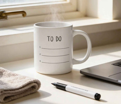 Write In To Do List Dry Erase Marker Mug