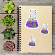 Yall Need Science Beaker STEM Vinyl Sticker - Aphantastic Designs