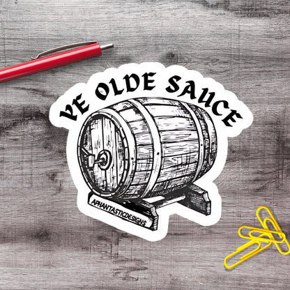 Ye Olde Sauce Nerdy Vinyl Sticker - Aphantastic Designs