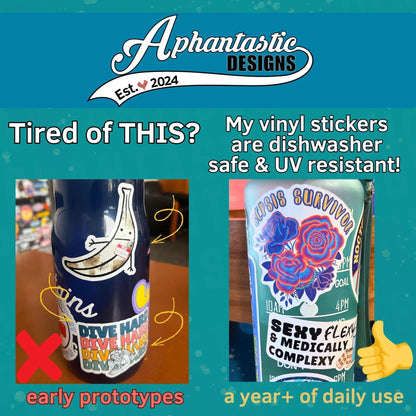 Yellow Bellied Trash Marmot Spokane Vinyl Sticker - Aphantastic Designs