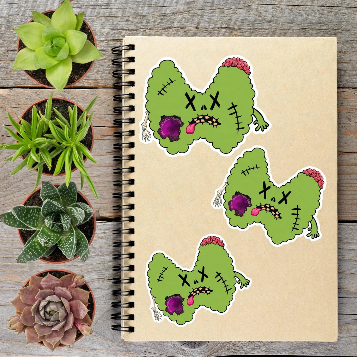 Zombie Thyroid Vinyl Sticker - Aphantastic Designs